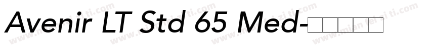 Avenir LT Std 65 Med字体转换